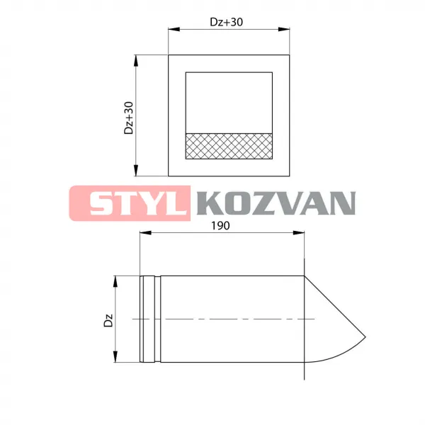 Prodmax | Vyústka na stenu biela ø 100 mm