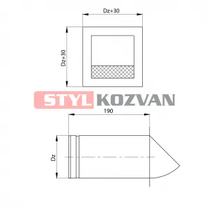 Prodmax | Vyústka na stenu biela ø 100 mm