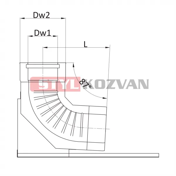 Prodmax | Koleno 90° s podstavou ø60/100 mm nerez kondenz NDK10/60/100