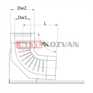 Prodmax | Koleno 90° s podstavou ø60/100 mm nerez kondenz NDK10/60/100