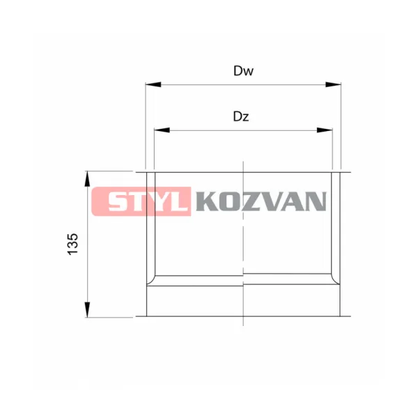 Prodmax Dymovody | Zder dvojitý ø 200 mm OJ13/200