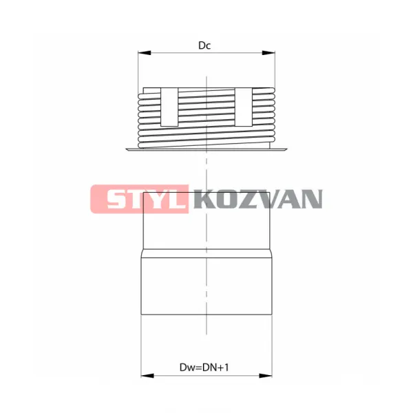 Prodmax Dymovody | Komínový prechod DN200/DC200 OJ16/200/200