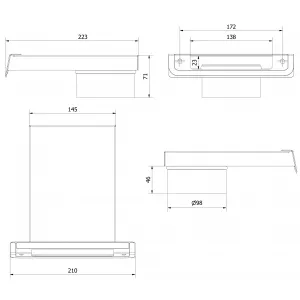 Externý prívod vzduchu pre krbové vložky KRATKI 100 mm