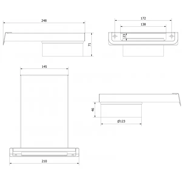 Externý prívod vzduchu pre krbové vložky KRATKI 125 mm