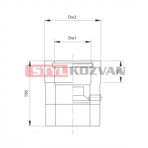 Prodmax | Rúra s odtokom kondenzu ø60/100 mm nerez kondenz NDK16/60/100