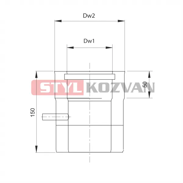 Prodmax | Rúra s meracím otvorom ø60/100 mm nerez kondenz NDK17/60/100