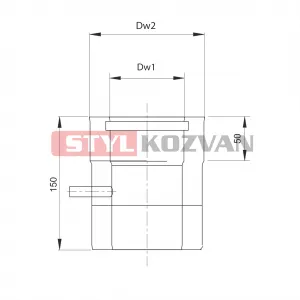 Prodmax | Rúra s meracím otvorom ø60/100 mm nerez kondenz NDK17/60/100