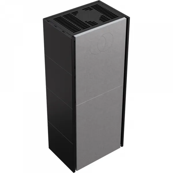 Kratki SIMPLE 8 BS ľavé presklenie s obstavbou - designový krb SIMPLE/BOX/L/S/BLACK