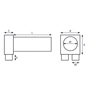 Prodmax | Distribučný box s 2 vývodmi 2x75 mm/100 mm SK 2x75/100