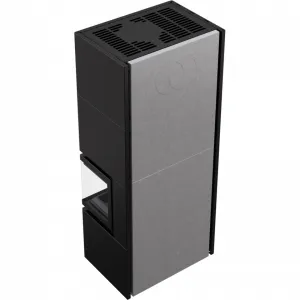 Kratki SIMPLE 8 BS pravé presklenie s obstavbou - designový krb SIMPLE/BOX/P/S/BLACK