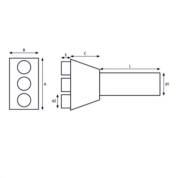 Prodmax | Distribučný box ZN 3x75/125 priamy SK 3x75/125P