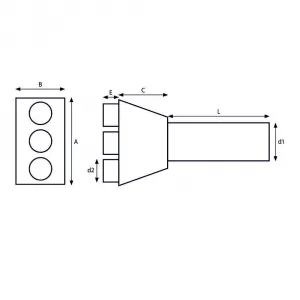 Prodmax | Distribučný box ZN 3x75/125 priamy SK 3x75/125P