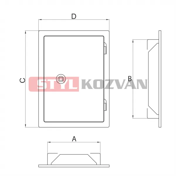 Prodmax | Komínové dvierka 140x210 biele NJ26/140x210/biela