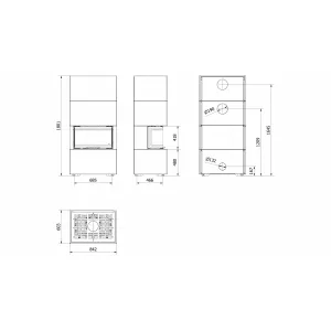 Kratki NBC 7 s obstavbou HOME EASY BOX - designový krb HOME/EASY/BOX/BLACK