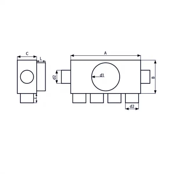 Prodmax | Rozdeľovací box 6×75/200 SK 6x75/200