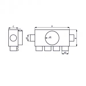 Prodmax | Rozdeľovací box 6×75/200 SK 6x75/200