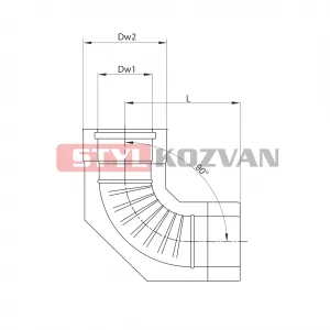 Prodmax | Koleno 90° ø60/100 mm nerez kondenz NDK09/60/100