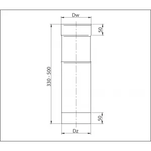Prodmax | Rúra teleskopická ø80 mm nerez NJ14/80