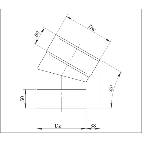 Prodmax | Koleno ø100/30° pevné, nerez NJ21/100