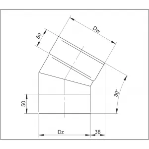 Prodmax | Koleno ø100/30° pevné, nerez NJ21/100
