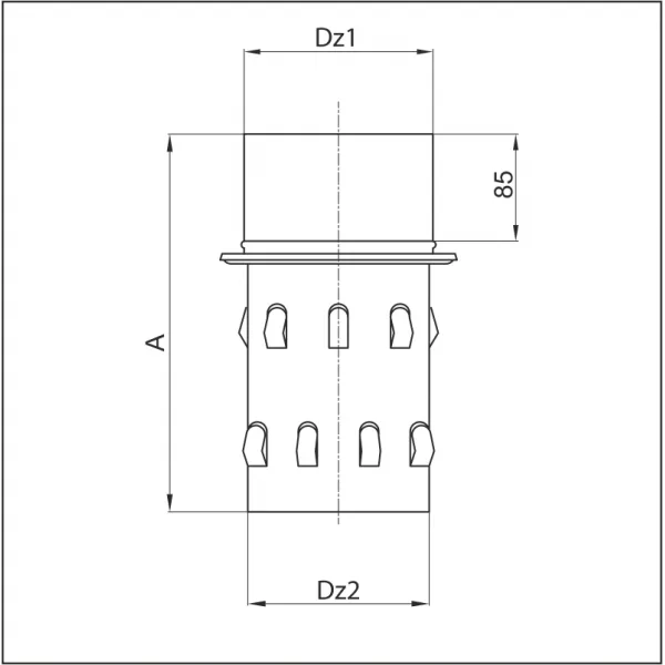 Prodmax | Prechod do šamotu ø200 mm nerez NH04/200