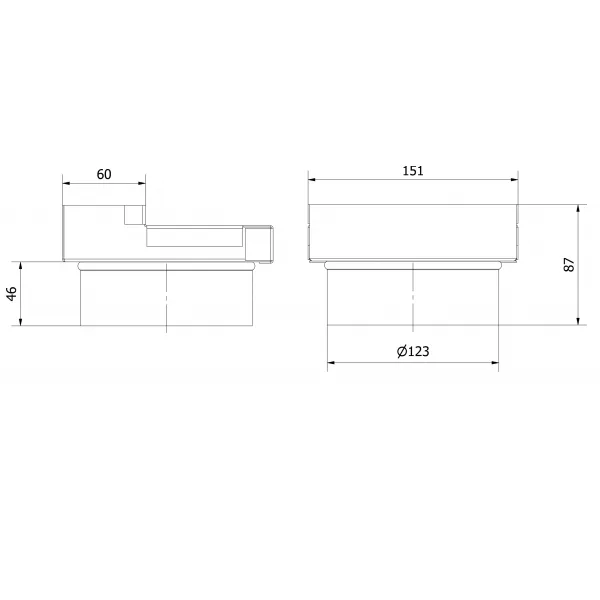 Kratki | Externý prívod vzduchu pre krbové vložky SIMPLE S 125 mm