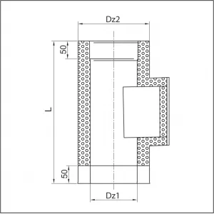 Prodmax | Dvierkový diel ø150/ø220 mm nerez s dvierkami 140x210 NT07/150/220