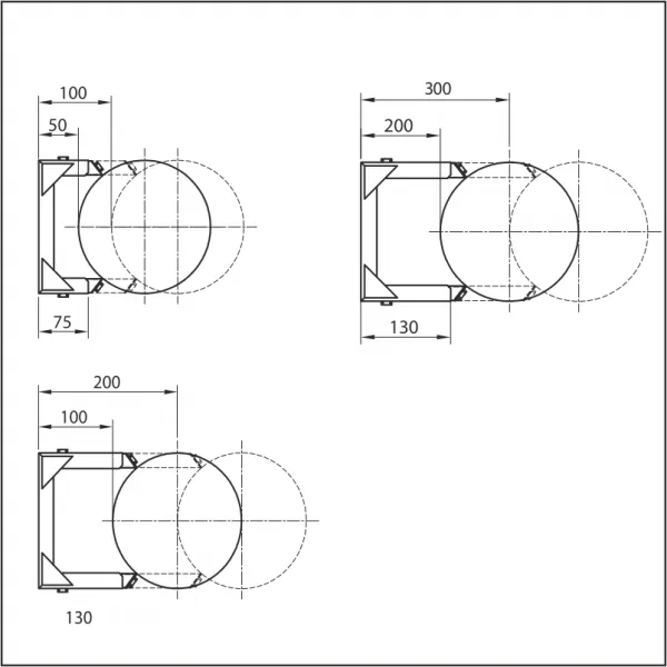 Prodmax | Prestaviteľná objímka 100-200 ø200 mm nerez NT18/B/200