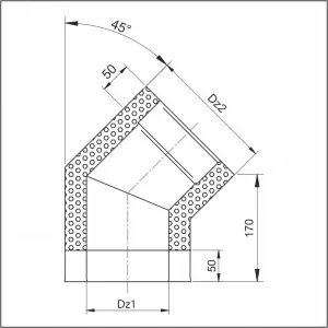 Prodmax | Koleno ø150/ø220 mm nerez - 45° NT22/150/220