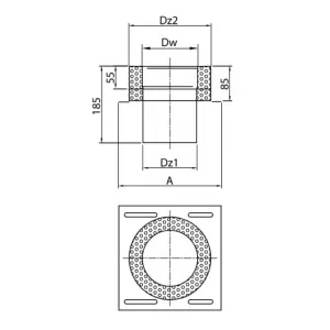 Prodmax | Päta nadstavca ø200/ø260 mm nerez NT12/200/260