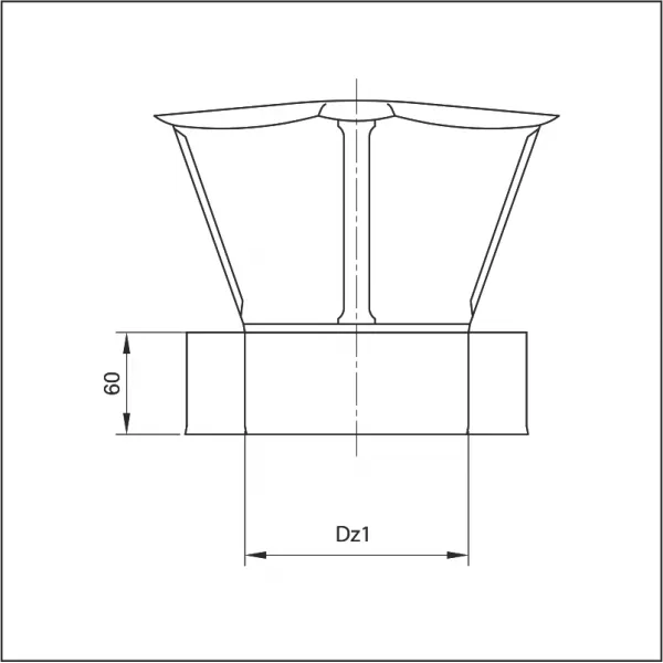 Prodmax | Ukončenie s meidingerovou hlavou ø150/ø220 mm nerez NT14/150/220