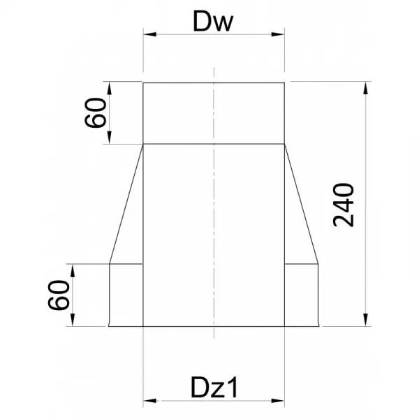 Prodmax | Komínové ústie ø150/ø220 mm nerez NT13/150/220