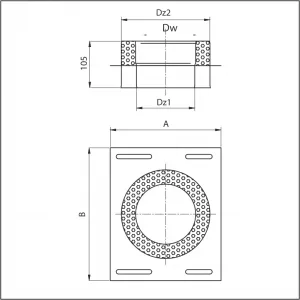 Prodmax | Podpera prechodu ø150/ø220 mm nerez NT15/150/220
