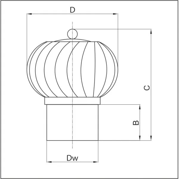 Prodmax | Ventilačná hlavica ø200 mm hliník HH01/200