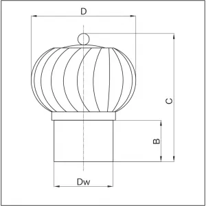 Prodmax | Ventilačná hlavica ø200 mm hliník HH01/200
