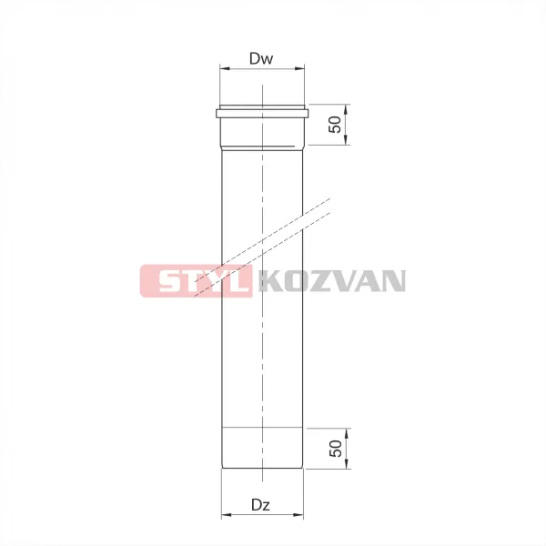Prodmax | Rúra rovná ø100 mm nerez kondenz - 1000 mm NK01/100