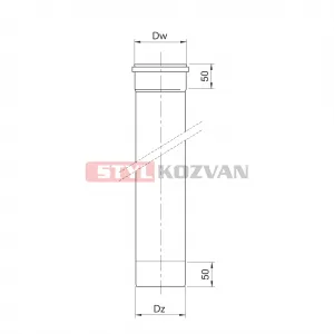 Prodmax | Rúra rovná ø100 mm nerez kondenz - 1000 mm NK01/100