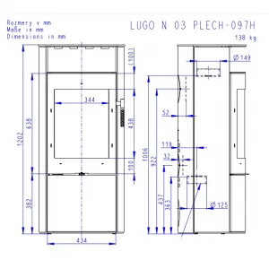 ROMOTOP LUGO N 03 plech - krbové kachle