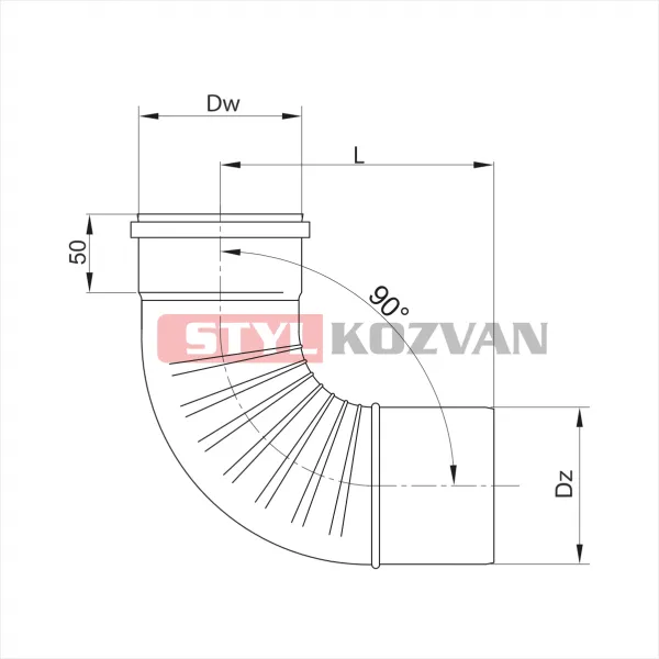 Prodmax | Koleno 90° 100 mm nerez kondenz NK05/100