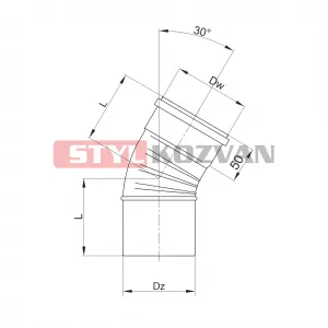 Prodmax | Koleno 30° ø80 mm nerez kondenz NK08/80
