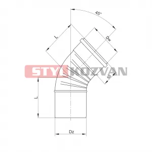 Prodmax | Koleno 45° ø80 mm nerez kondenz NK09/80