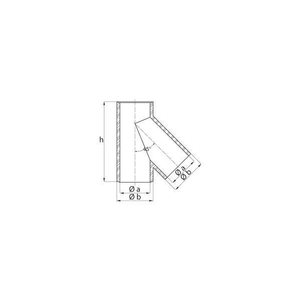 CJ Blok | Šamotová rúra zaustenie 45° priemer Φ200 mm P-D Refractories CZ KS 45 200