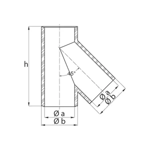CJ Blok | Šamotová rúra zaustenie 45° priemer Φ200 mm P-D Refractories CZ KS 45 200