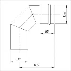 Koleno ø80 mm oceľ - 90° OPJ05/80