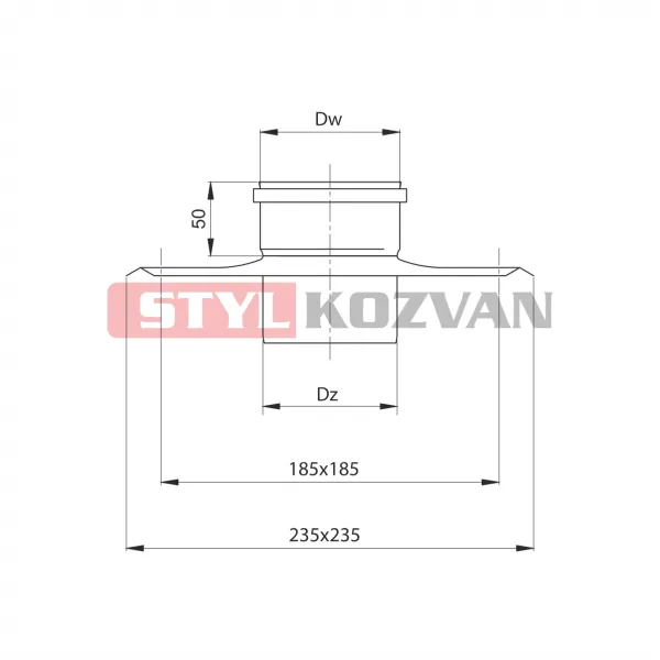 Prodmax | Komínová doska ø80 mm nerez kondenz NK12/80