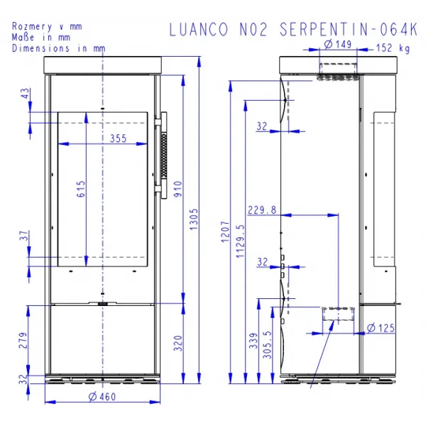 ROMOTOP LUANCO N 02 kameň - krbové kachle