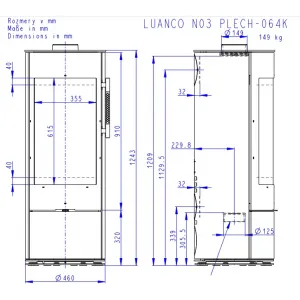 ROMOTOP LUANCO N 03 plech - krbové kachle