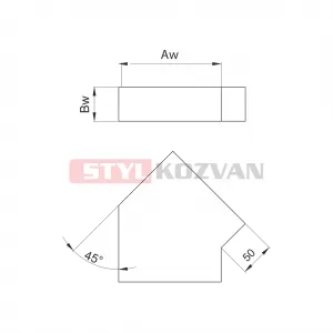 Prodmax | Koleno 45° kanál 200x90 PK03/200x90
