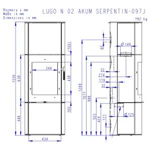 ROMOTOP LUGO N 02 AKUM kameň - akumulačné krbové kachle