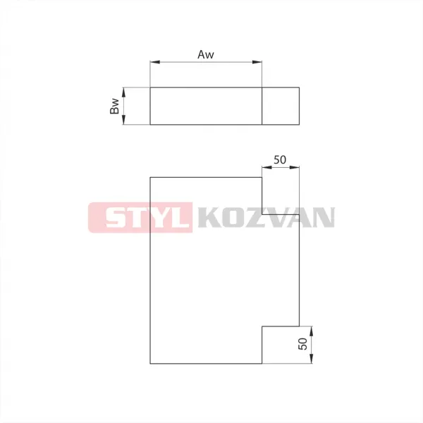 Prodmax | Koleno T kanál 200x90 PK05/200x90